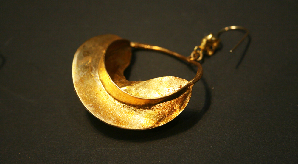 گوشواره طلا آویز افریقایی