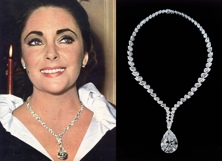 گردنبند الماس برندهری وینستون الیزابت تیلور