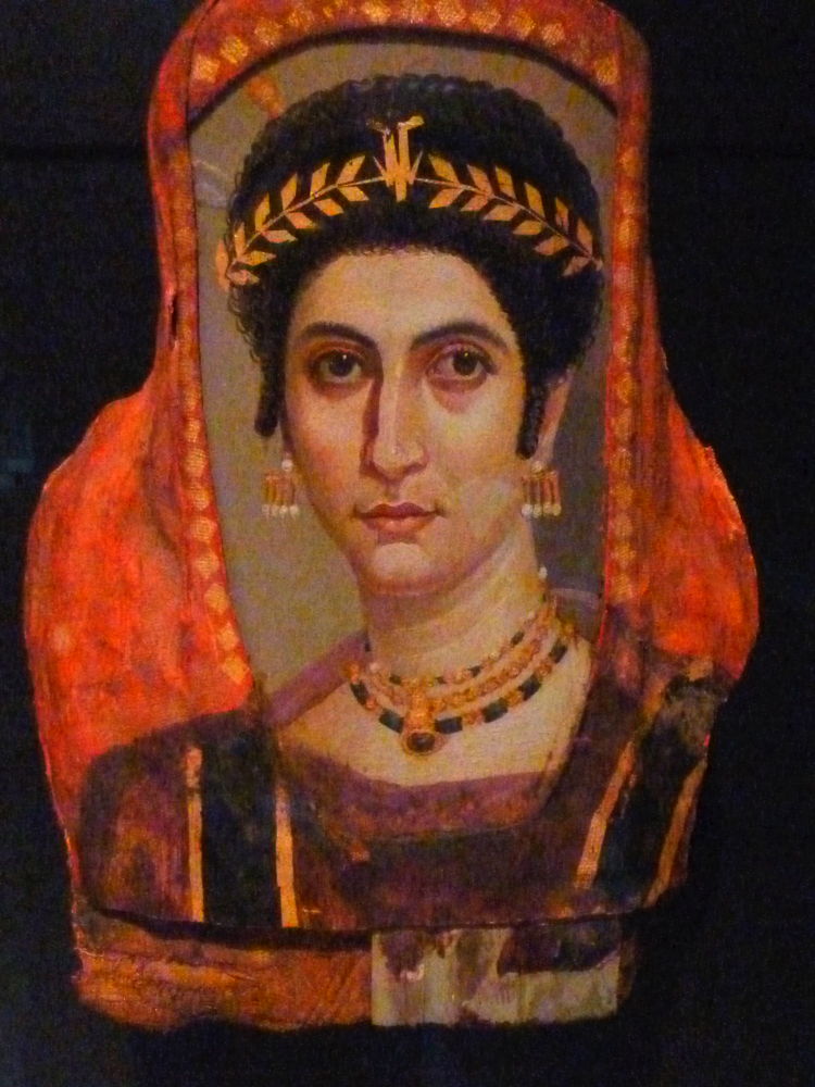  پرتره زنی  با طلا و جواهر در حدود سال 100 میلادی