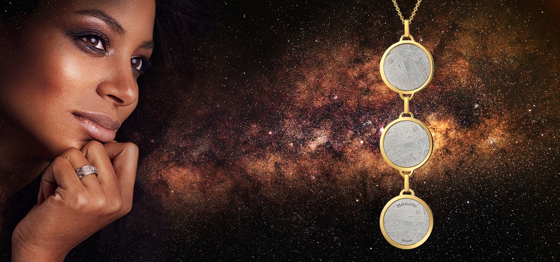 گردنبند جواهرات زیبا در اینستاگرام از شهاب سنگ ها 