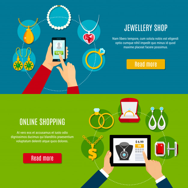 ویترین فروش آنلاین طلا و جواهر با سنگ