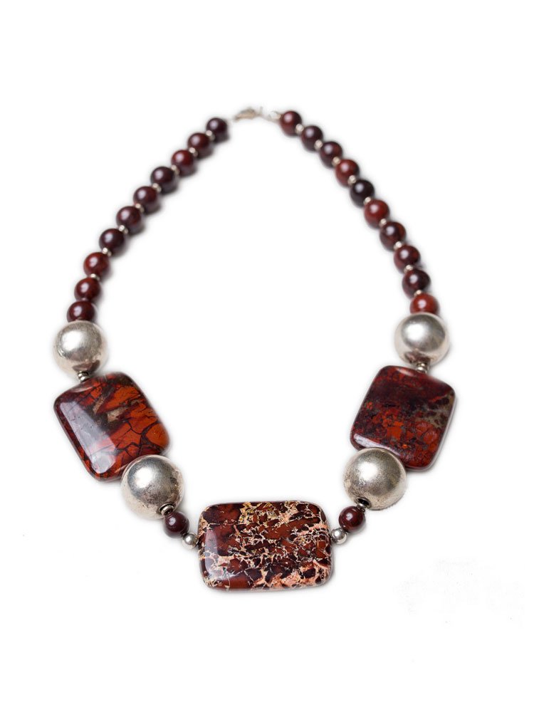 گردنبند سنگ جاسپر قرمز (Red Jasper)