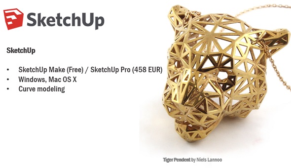 نرم افزار طراحی جواهرات سه بعدی SketchUp