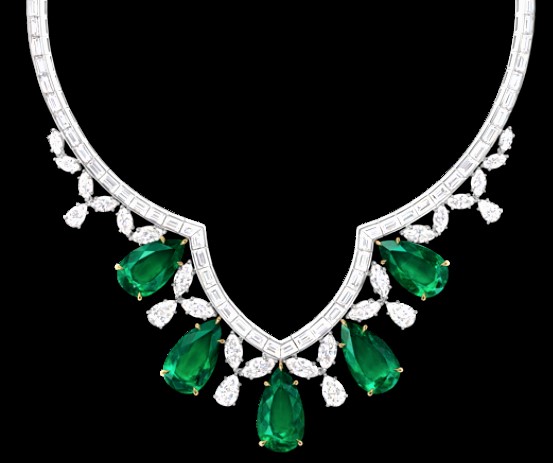 گردنبند زمرد و الماس کلیسای جامع "Cathedral Emerald and Diamond"